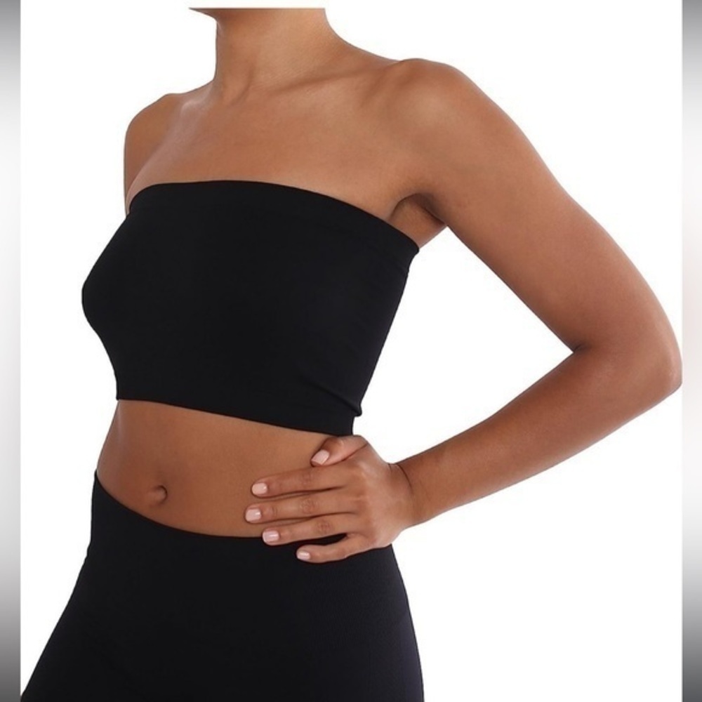 ITZON Black Bandaeu Bra One Size
